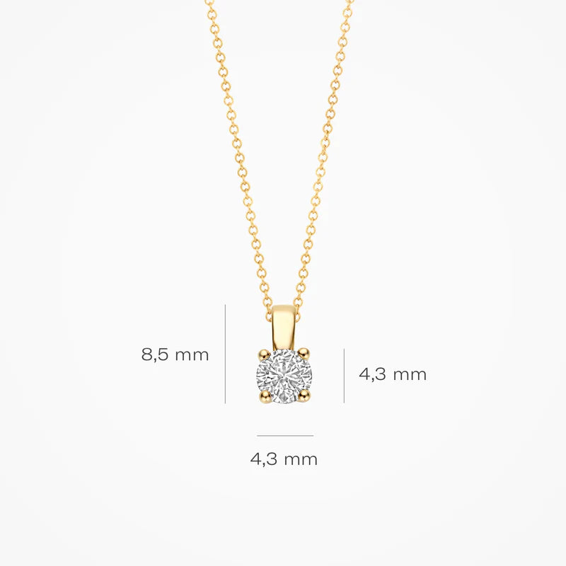 Blush Lab Diamonds Hanger LG6001Y - Geelgoud (14k) met Lab grown Diamant