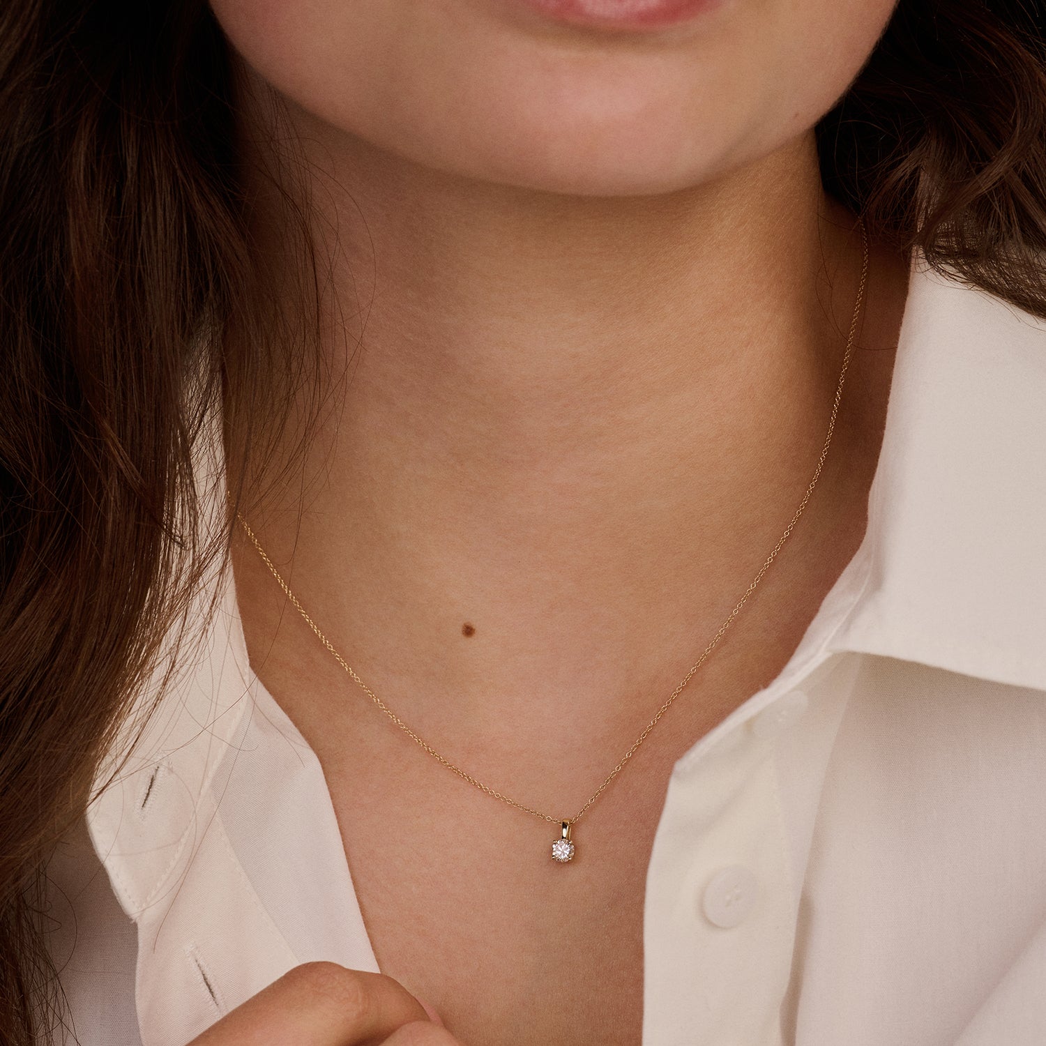 Blush Lab Diamonds Hanger LG6002Y - Geelgoud (14k) met 0.20ct Lab grown Diamant