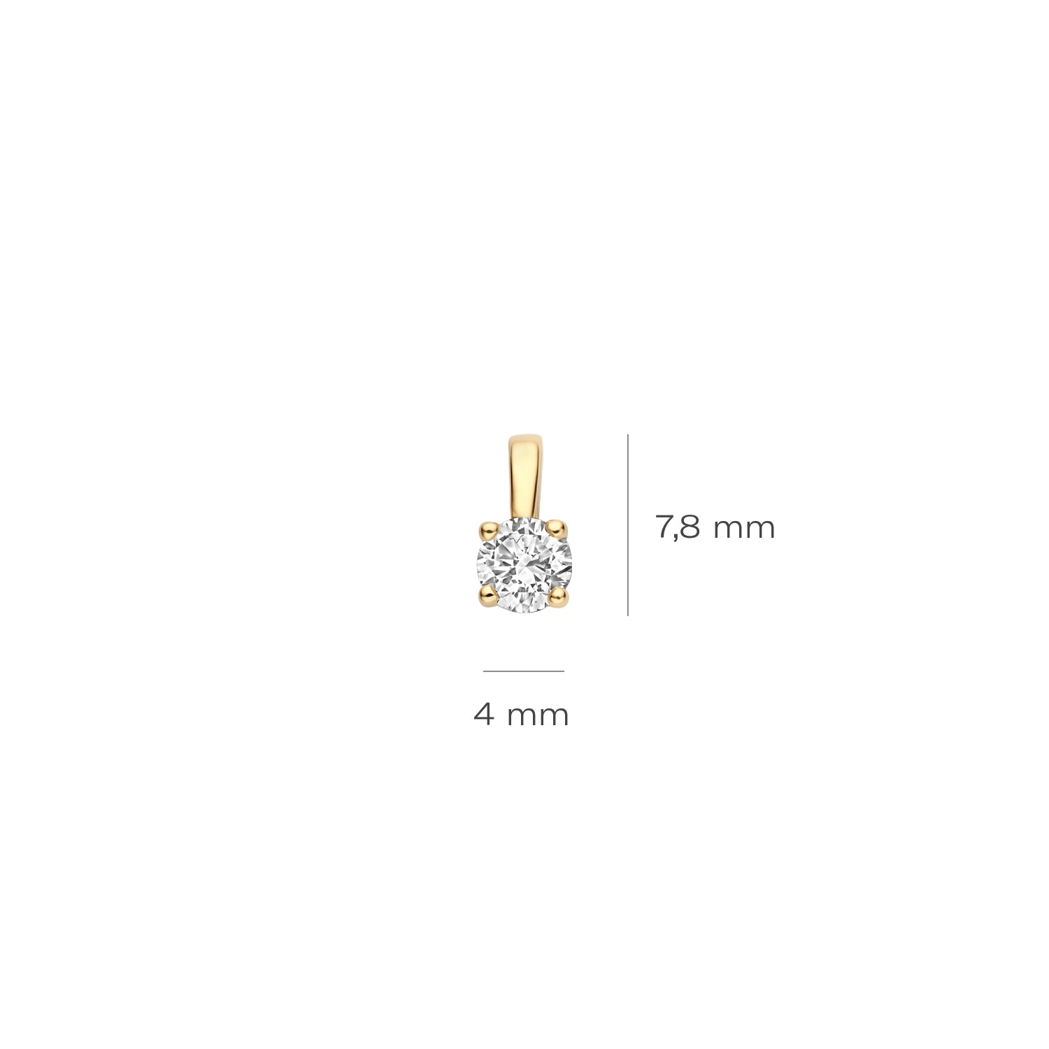 Blush Lab Diamonds Hanger LG6002Y - Geelgoud (14k) met 0.20ct Lab grown Diamant