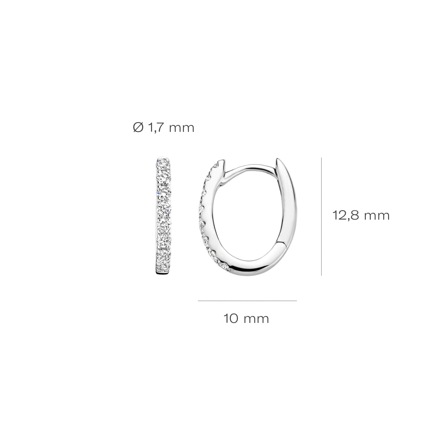 Blush Lab Diamonds Oorringen LG7006W – Witgoud (14k) met Lab grown Diamant