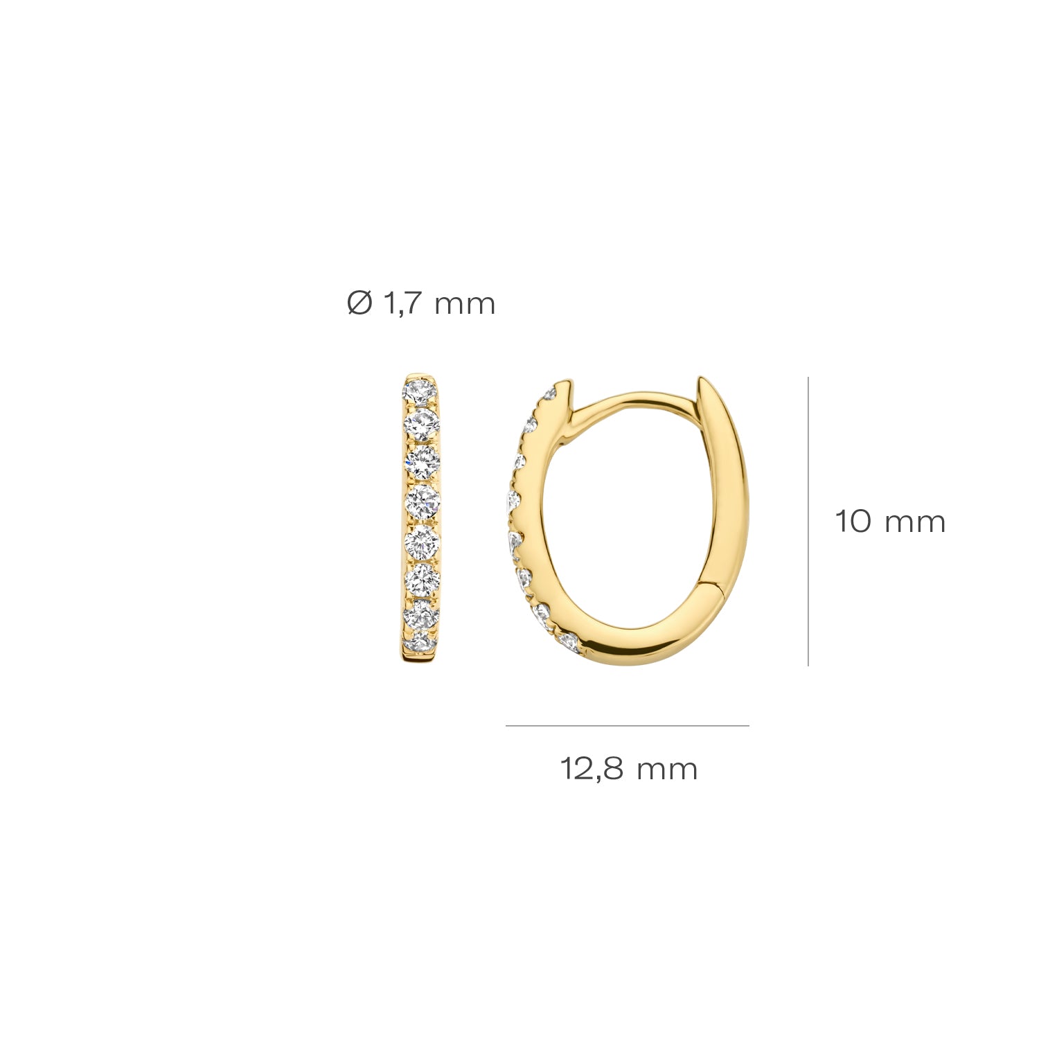 Blush Lab Diamonds Oorringen LG7006Y – Geel Goud (14k) met Lab grown Diamant