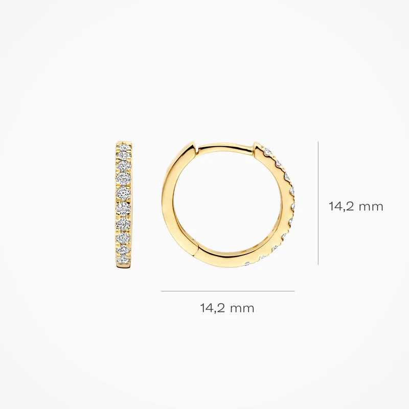 Blush Lab Diamonds Oorringen LG7012Y - Geelgoud (14k) met Lab grown Diamant