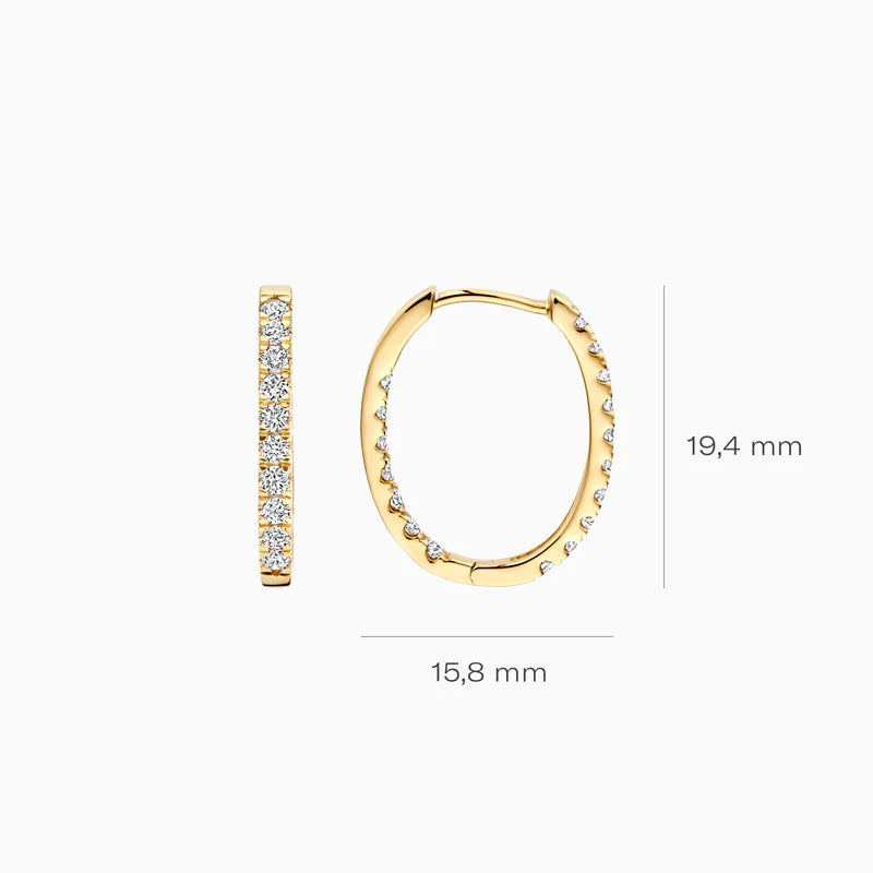 Blush Lab Diamonds Oorringen LG7014Y - Geelgoud (14k) met Lab grown Diamant