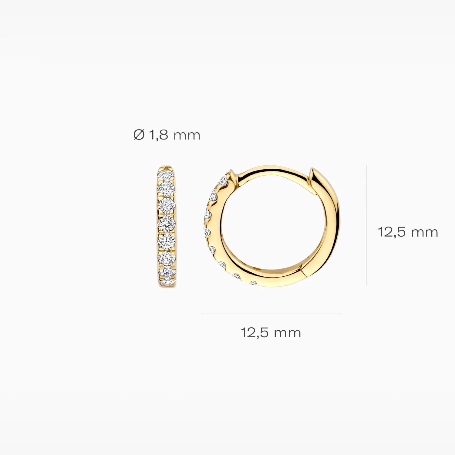Blush Lab Diamonds Oorringen LG7029Y - Geelgoud (14k)