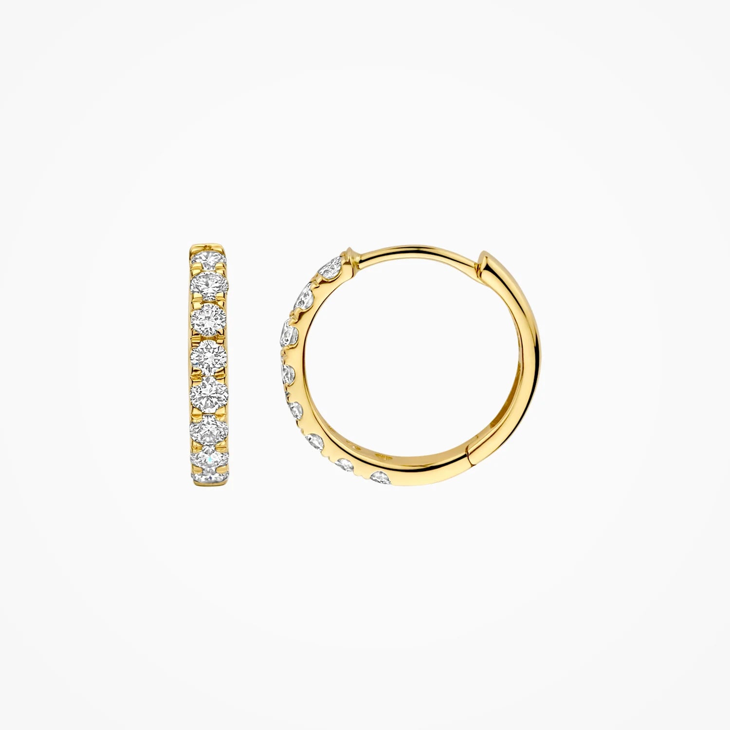 Blush Lab Diamonds Oorringen LG7032Y - Geelgoud (14k) 2x0.37ct Lab diamonds