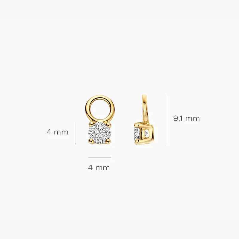 Blush Lab Diamonds Oorhangers LG9000Y - Geelgoud (14k) met Lab grown Diamant