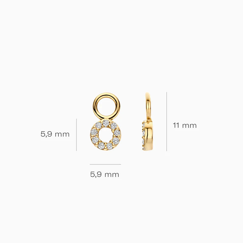 Blush Lab Diamonds Oorhangers LG9003Y - Geelgoud (14k) met Lab grown Diamant