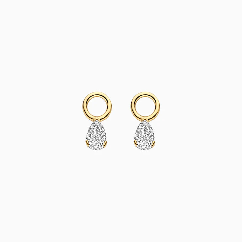 Blush Lab Diamonds Oorhangers LG9004Y - Geelgoud (14k) met Lab grown Diamant