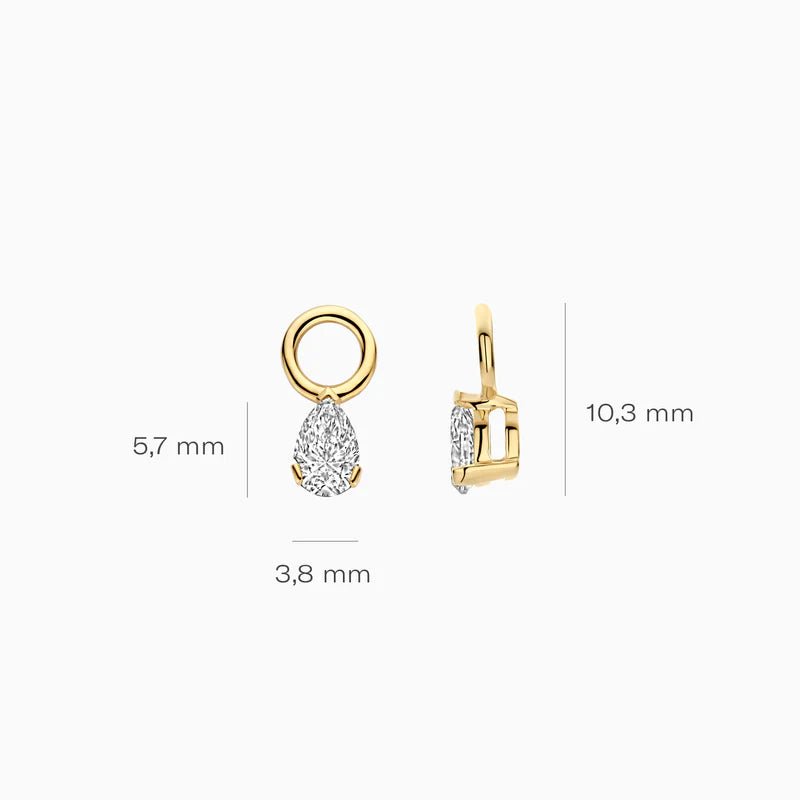 Blush Lab Diamonds Oorhangers LG9004Y - Geelgoud (14k) met Lab grown Diamant