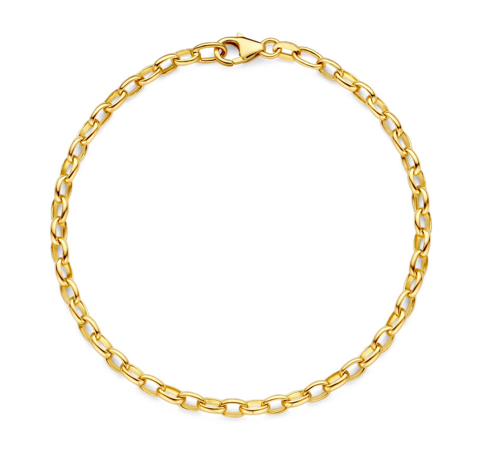 14krt geelgouden schakelarmband 3,5mm BIG | 18cm | massief