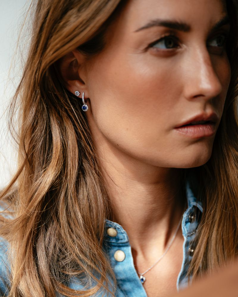 14krt witgoud oorstekers met 0.26ct briljant | 5,7mm