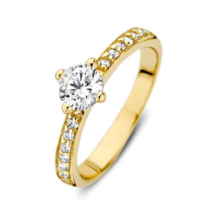 Ring geelgoud zirkonia - VSJ0012