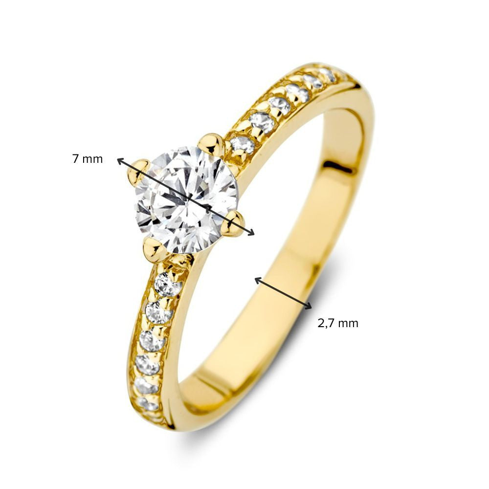 Ring geelgoud zirkonia - VSJ0012