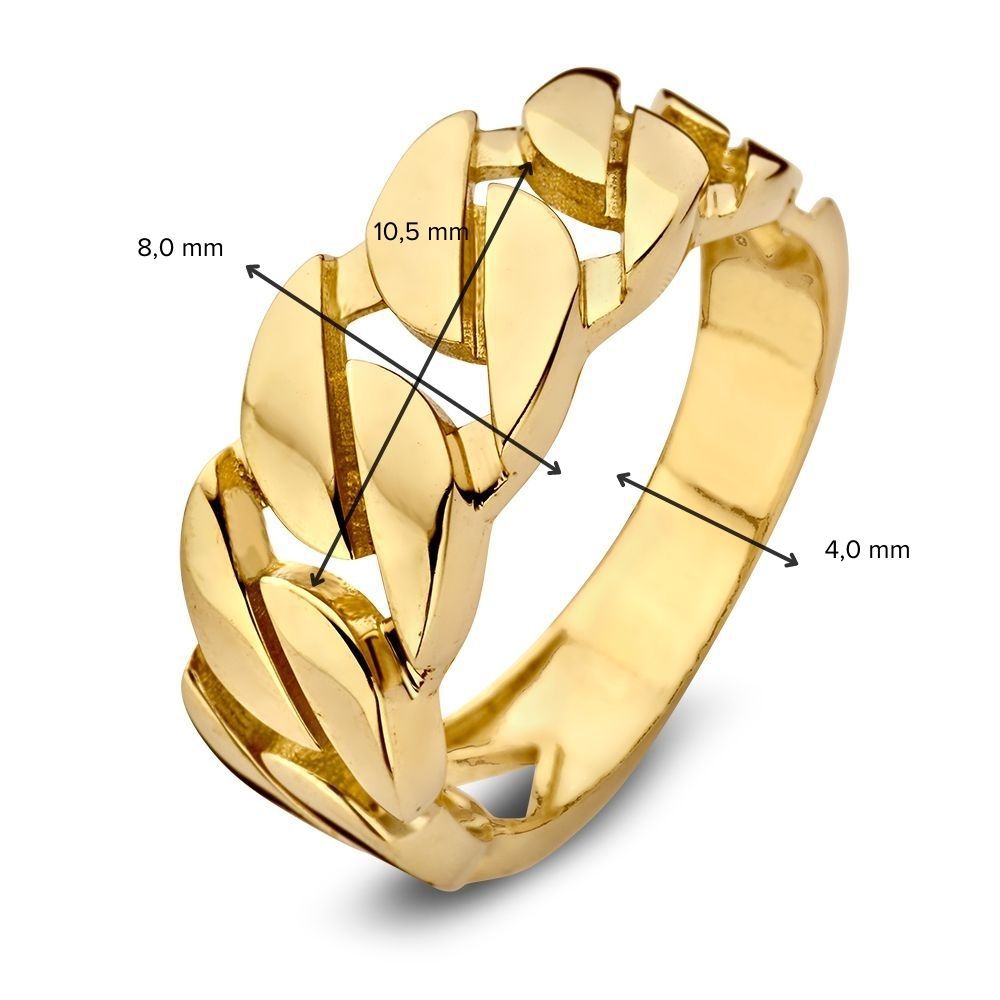 Ring geelgoud gourmette - VSJ0010