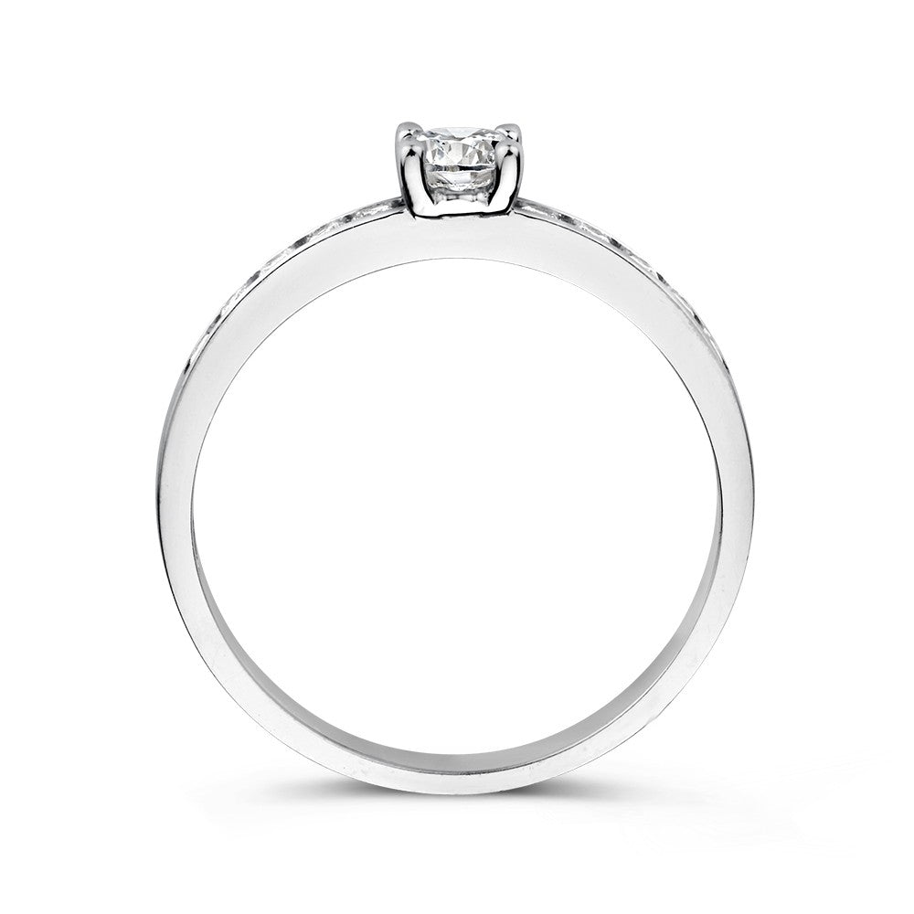 Ring witgoud zirkonia - VSJ0008