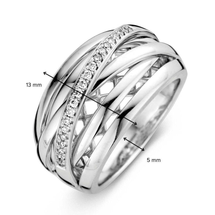 Ring witgoud briljant 0.12ct - VSJ0004