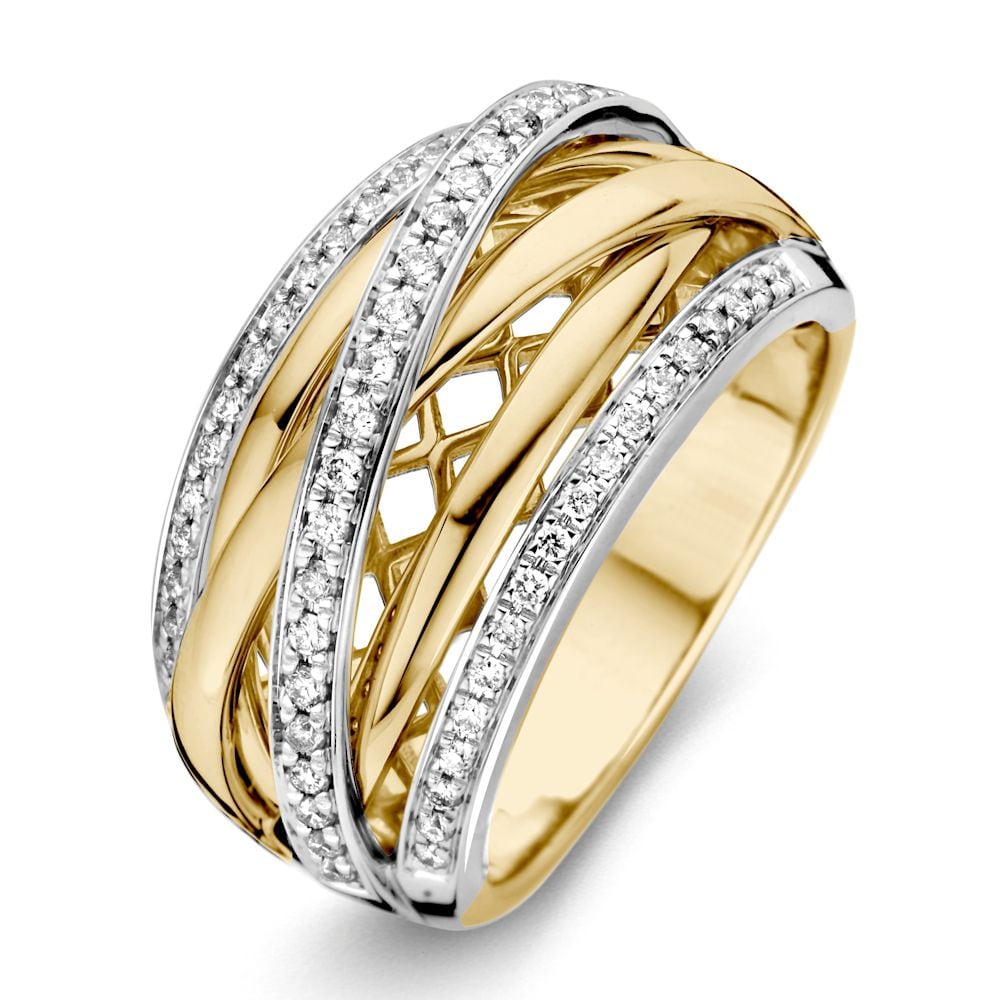 Ring bicolor briljant 0.34ct - VSJ0007