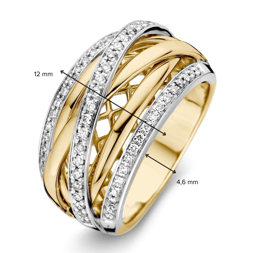 Ring bicolor briljant 0.34ct - VSJ0007