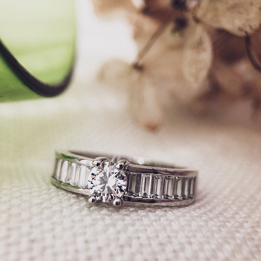 14krt witgouden ring met zirkonia - VSJ0015