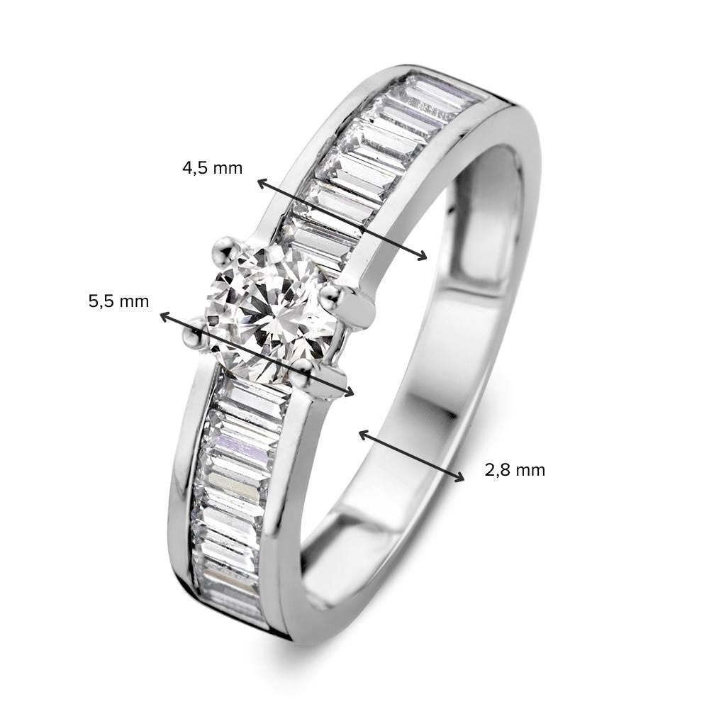 14krt witgouden ring met zirkonia - VSJ0015