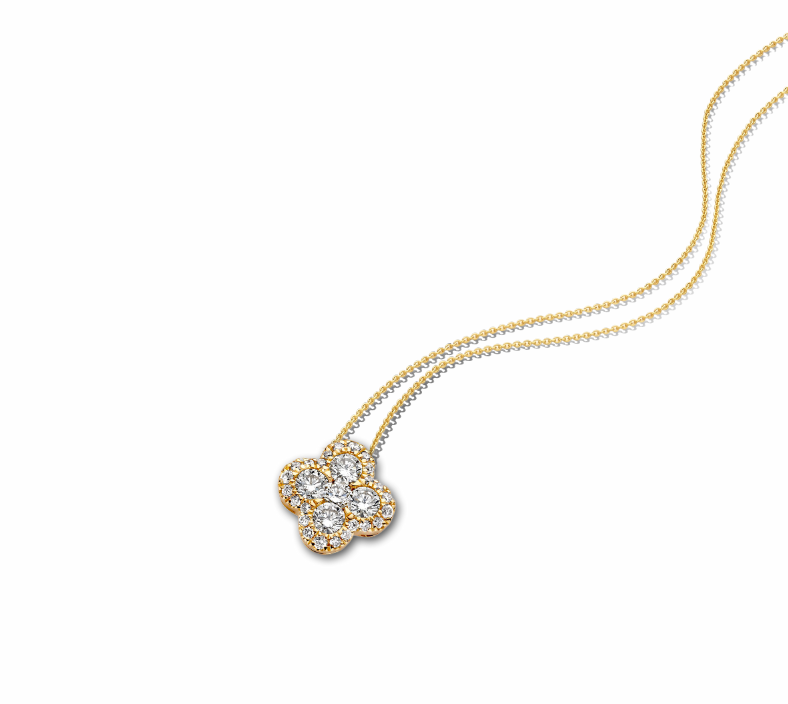 14krt geelgouden lengtecollier met diamant 25-0.52ct HSI | 42-45cm