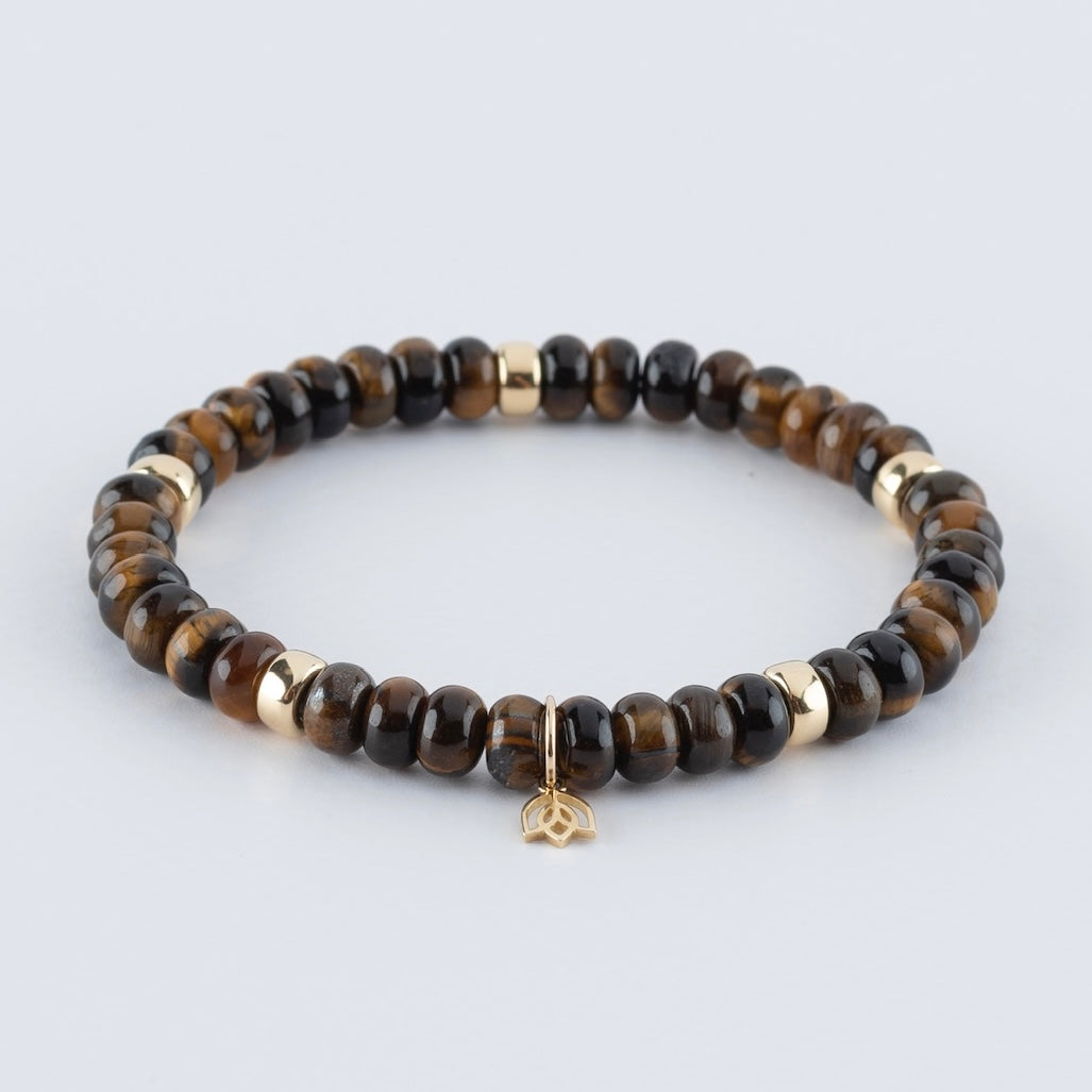 Y&G edelstenen armband | Tijgeroog