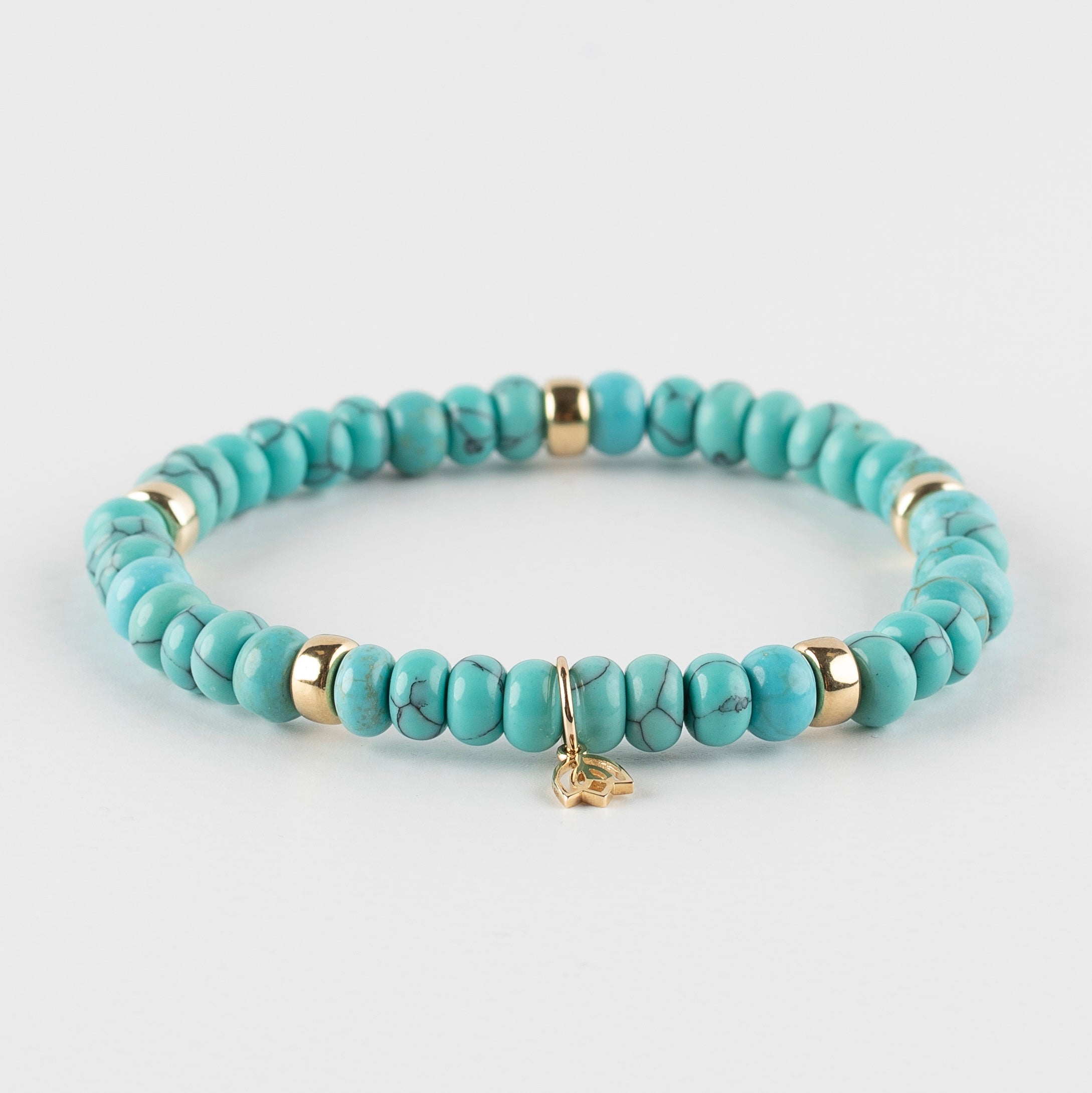 Y&G edelstenen armband | Turkoois