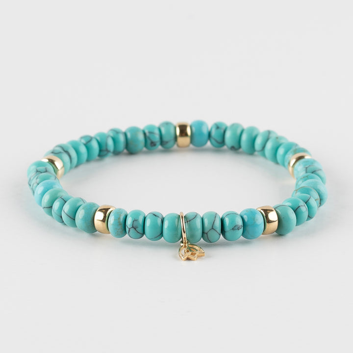 Y&G edelstenen armband | Turkoois