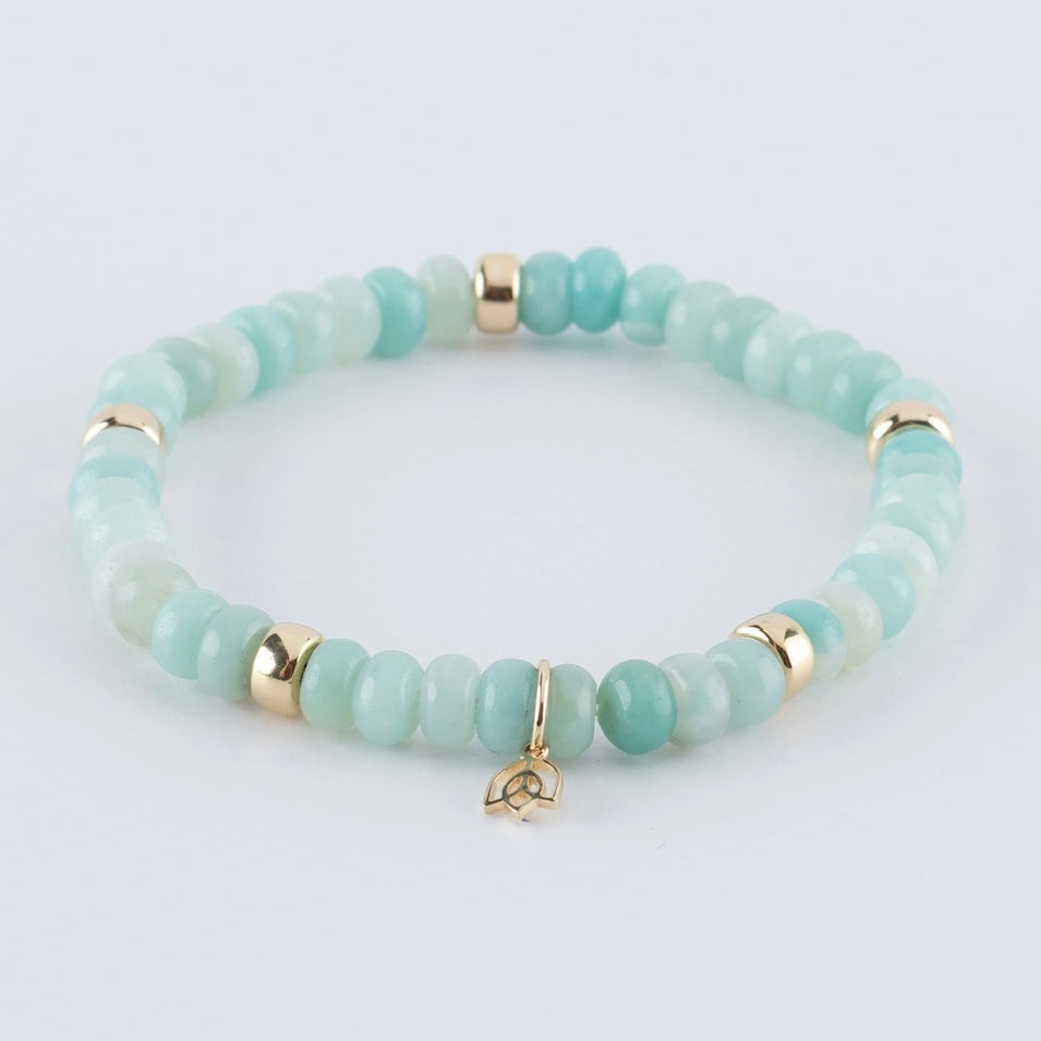 Y&G edelstenen armband | Blauwe Amazoniet