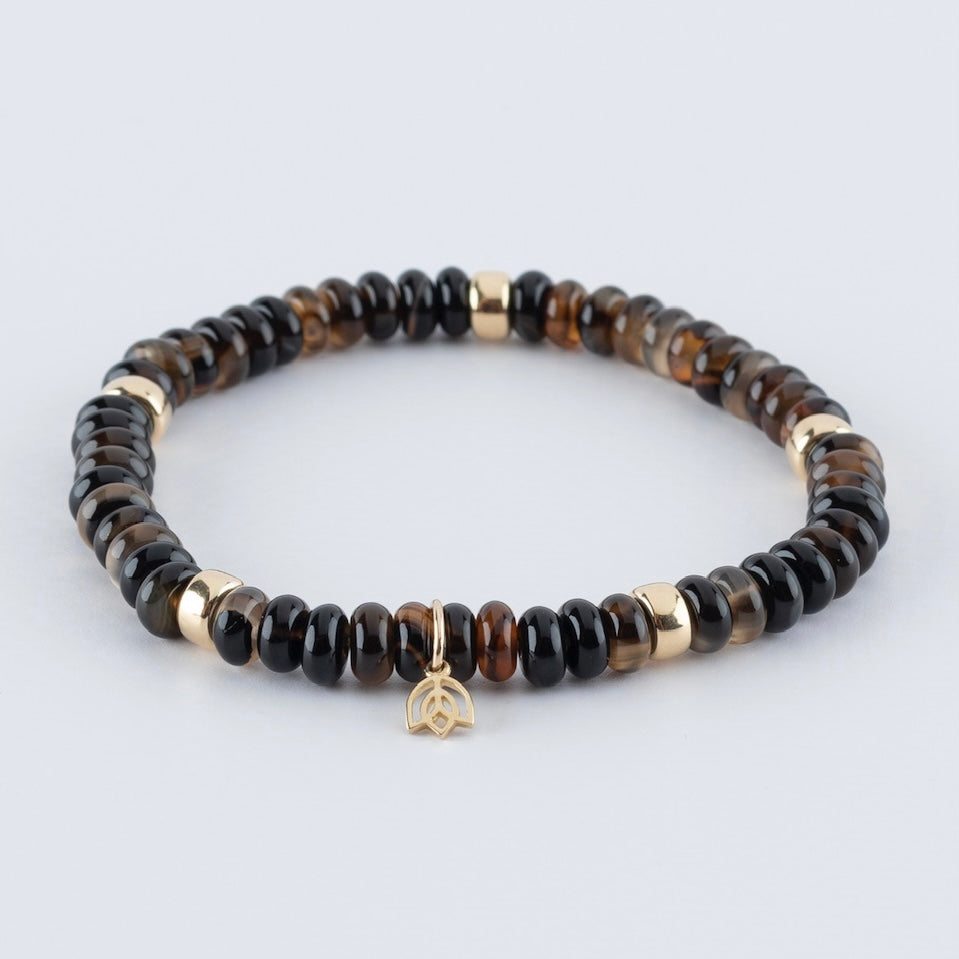 Y&G edelstenen armband | Rookkwarts