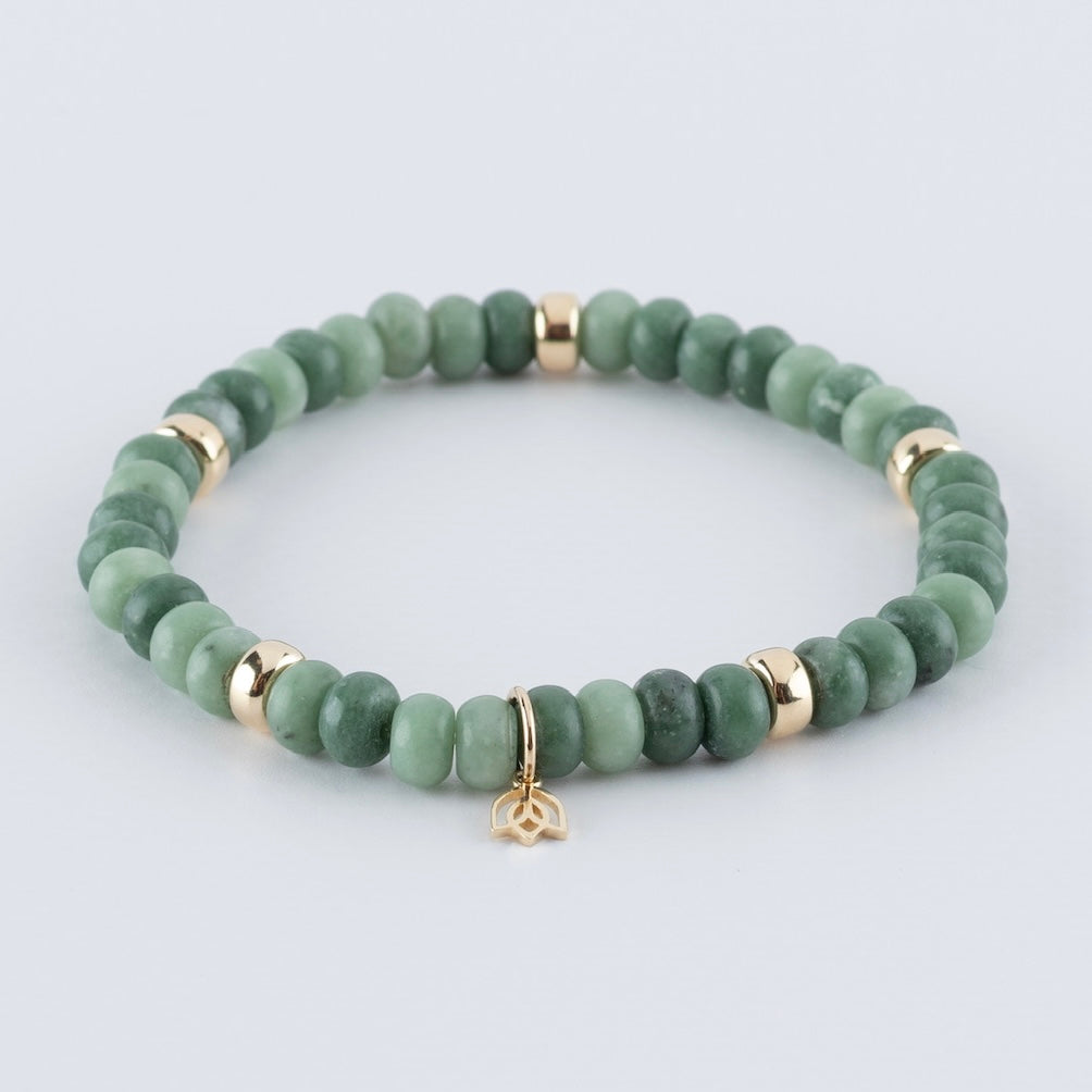 Y&G edelstenen armband | groene Jade