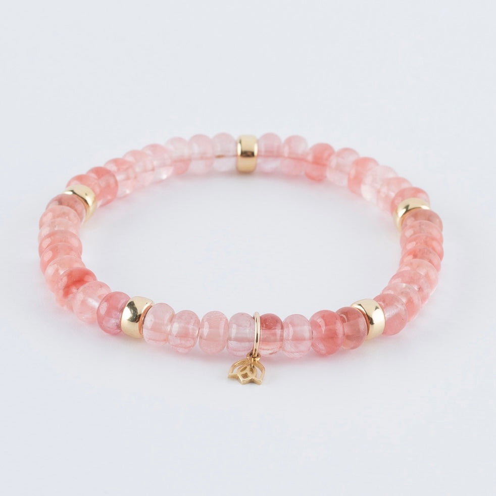 Y&G edelstenen armband | Rozenkwarts