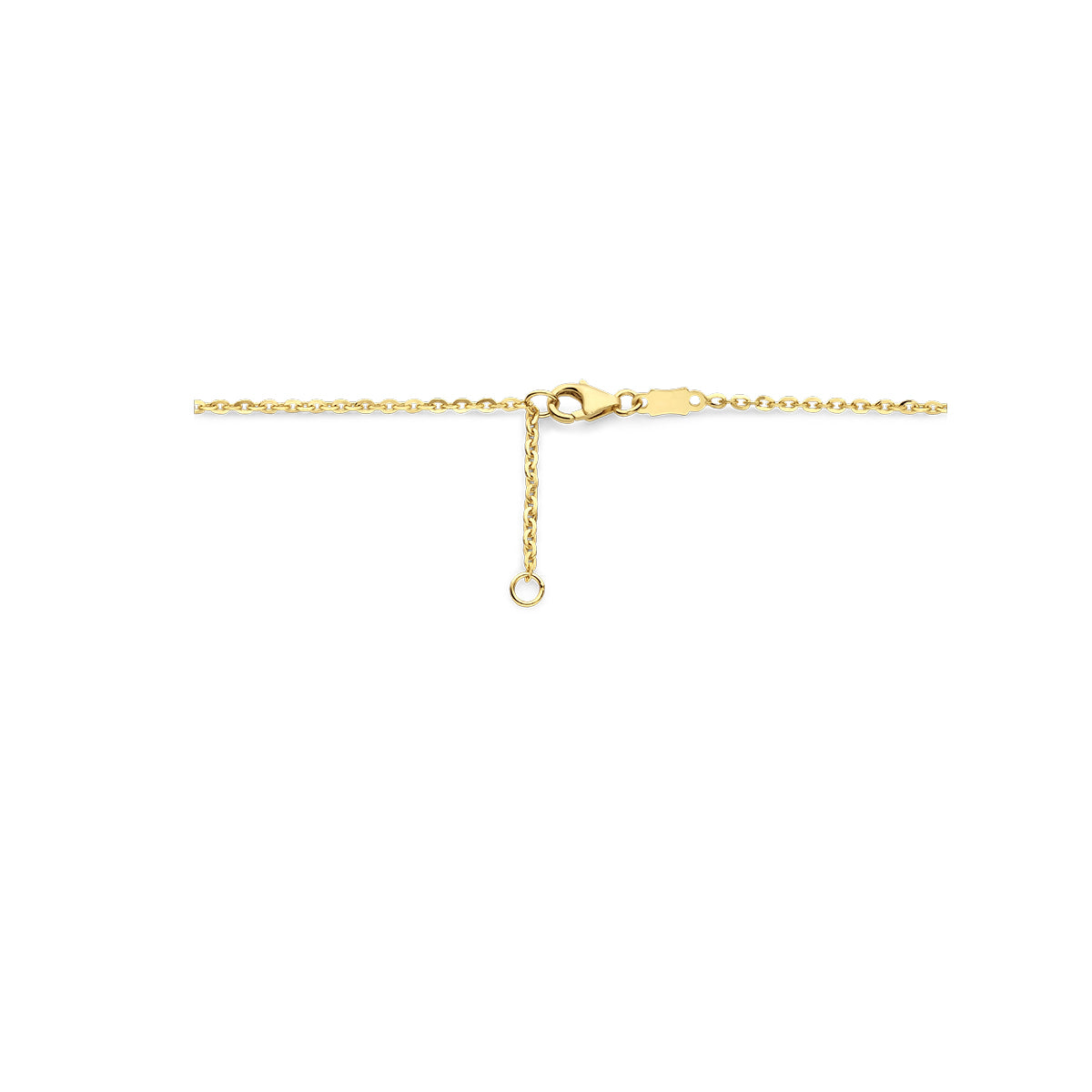 14krt geelgouden collier hart parelmoer 1.6mm | 40-42cm