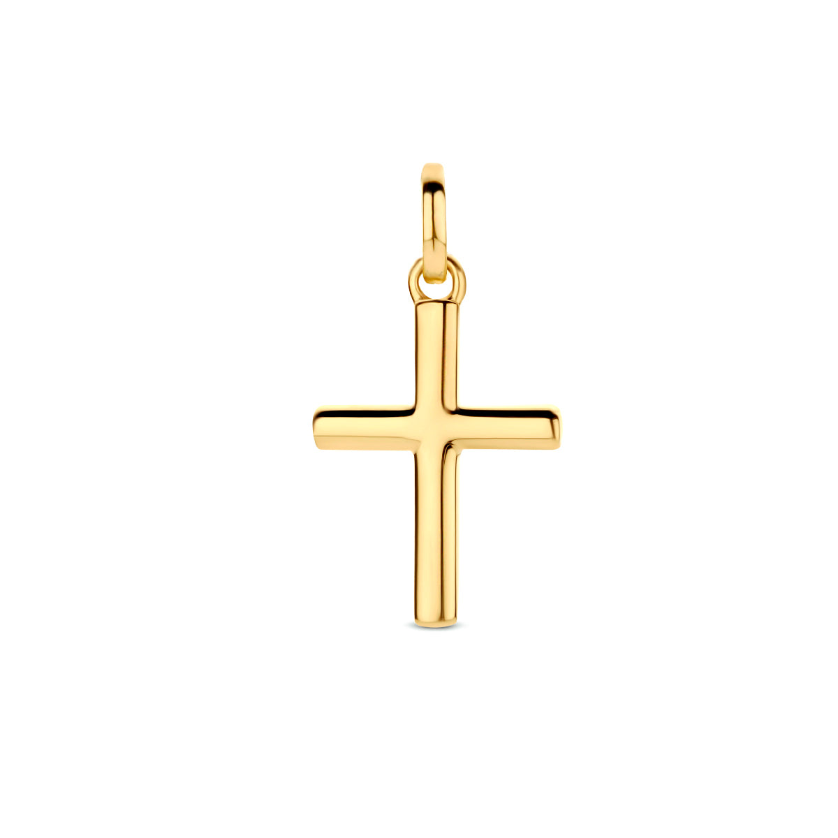 14krt geelgouden hanger kruis 10x13mm