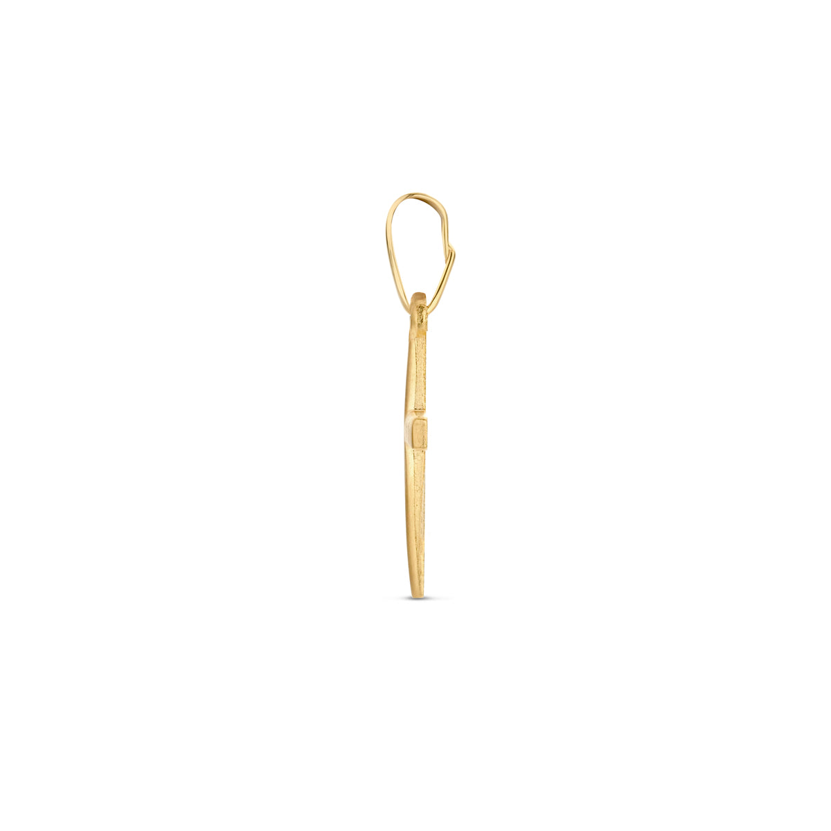 14krt geelgouden hanger kruis mat 13x9mm