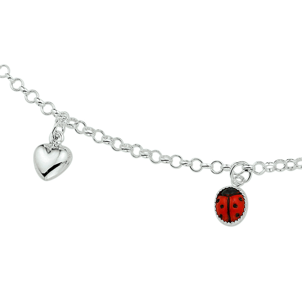 Zilveren collier met diverse bedels | 38cm