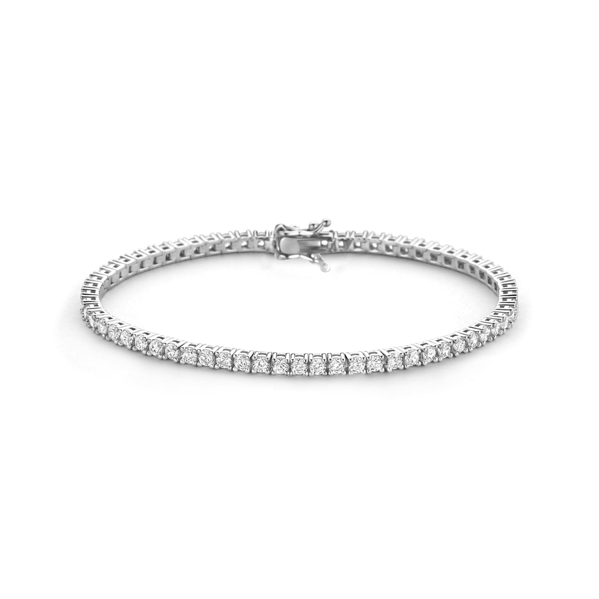 Zilveren tennisarmband zirkonia 3,0mm - 18cm
