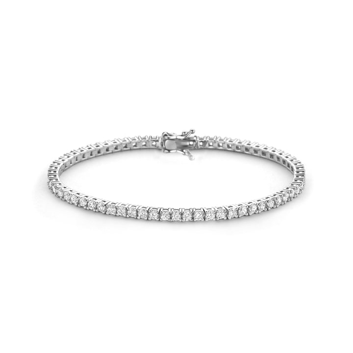 Zilveren tennisarmband zirkonia 3,0mm - 18cm