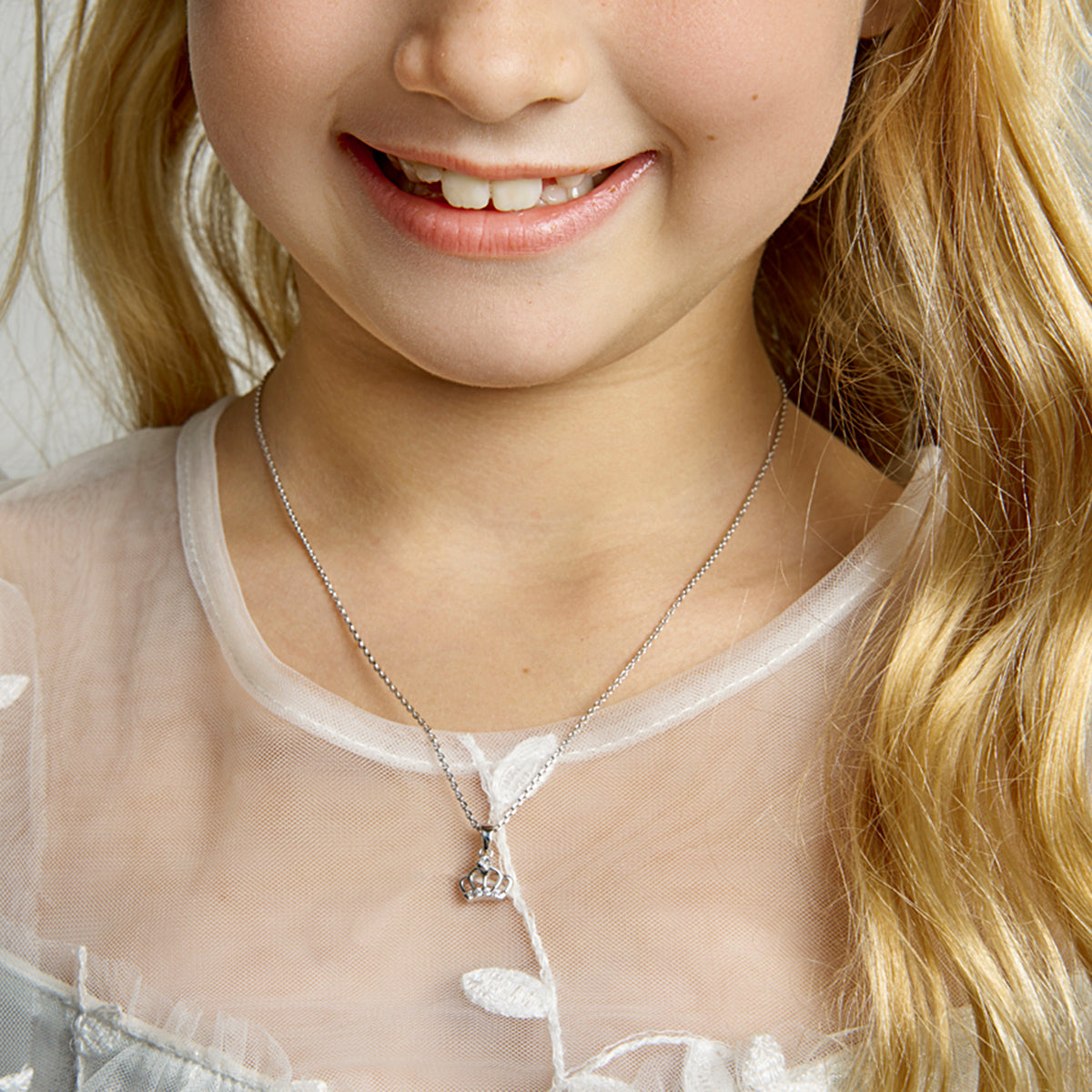 Zilveren hanger kroon zirkonia | 10x15mm