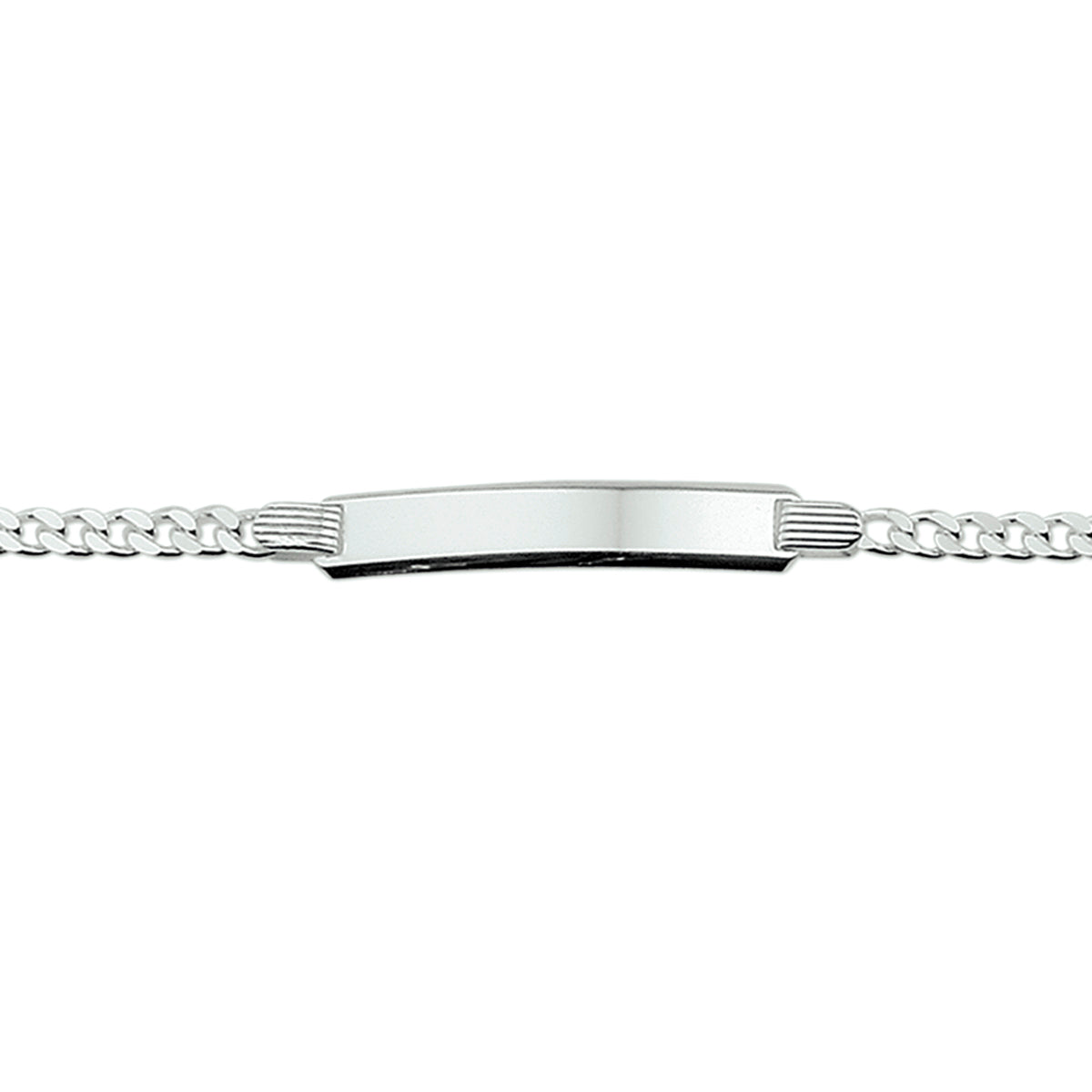 Zilveren graveerarmband gourmette 4 zijdes geslepen 6 mm | 18cm