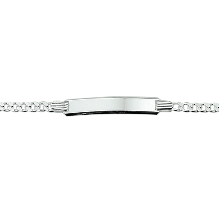 Zilveren graveerarmband gourmette 4 zijdes geslepen 6 mm | 18cm