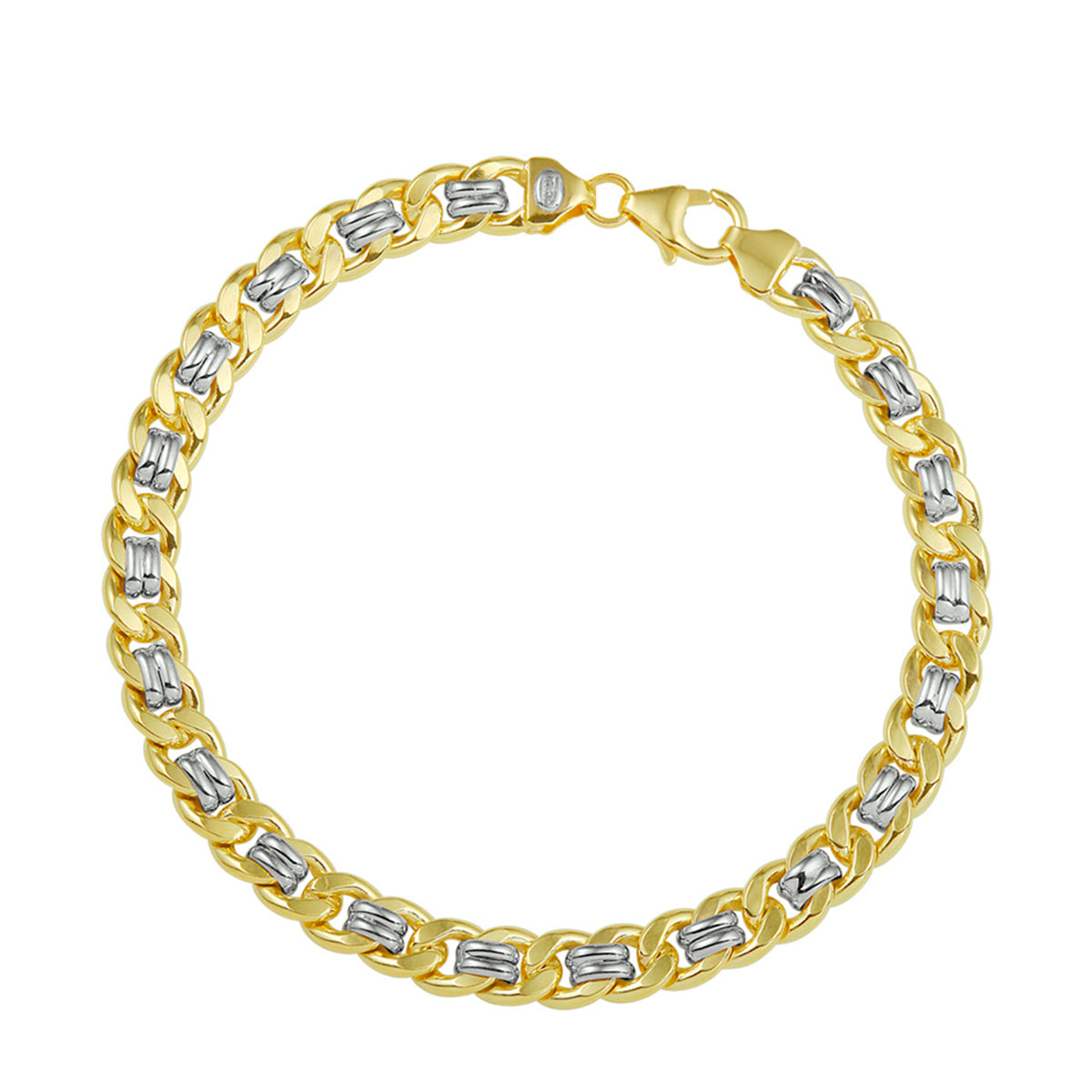 Silgold armband geslepen gourmette 6,2 mm | 19 cm