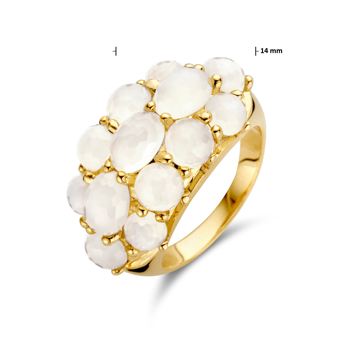 14krt geelgouden ring met Maansteen 6,62ct