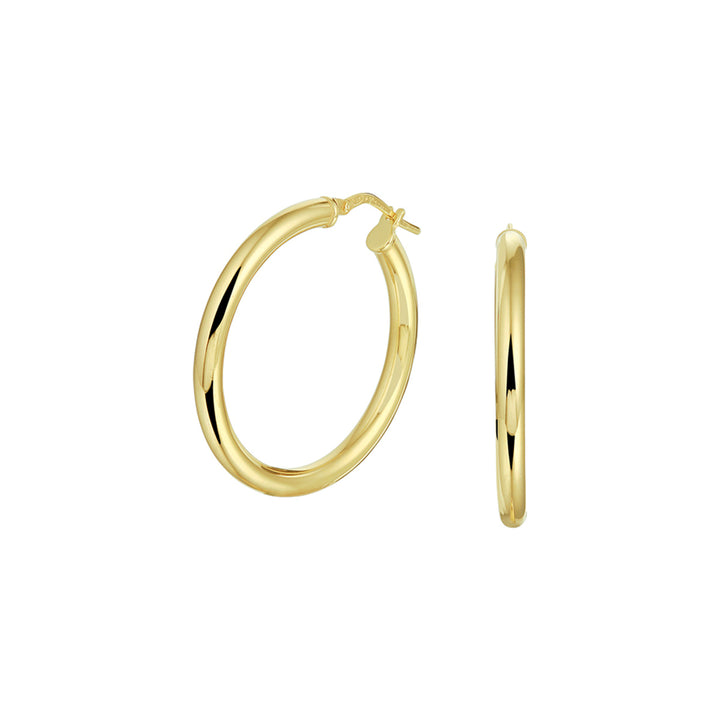 Silgold oorringen ronde buis | 32*3mm