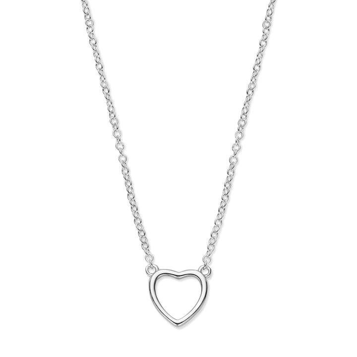 Zilveren collier hart 9,5x9,5mm | 41-45cm