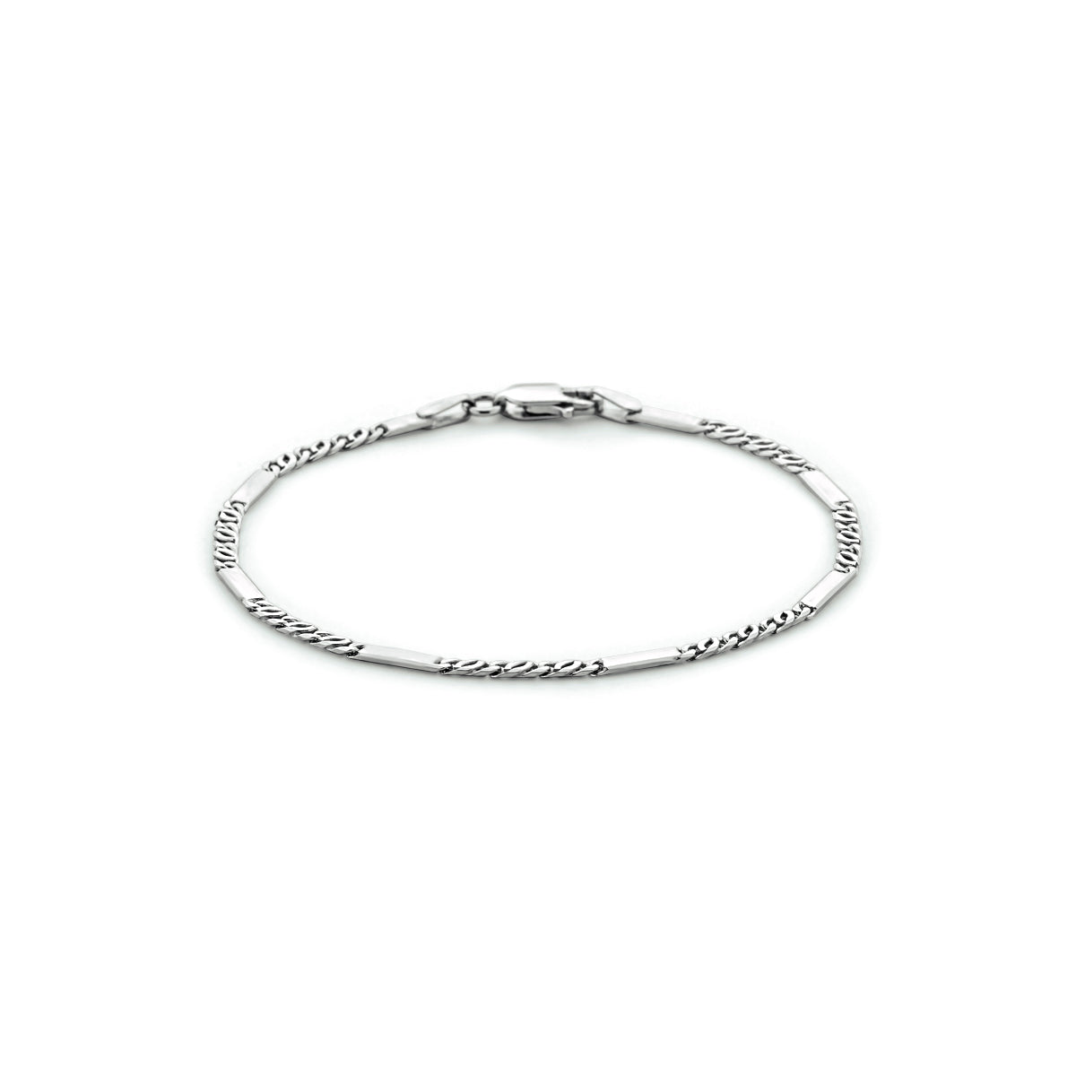 Zilveren armband valkenoog met tussenstuk 2.3mm | 19cm