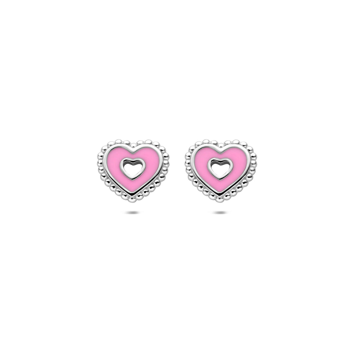 Zilveren oorknoppen kind | hartje 8,5 mm