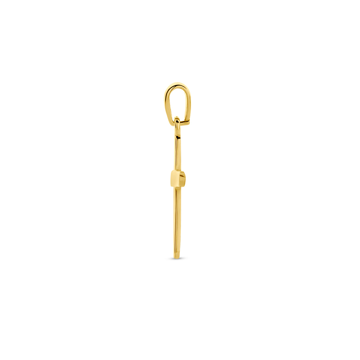 14krt geelgouden hanger kruis 18x11,5mm