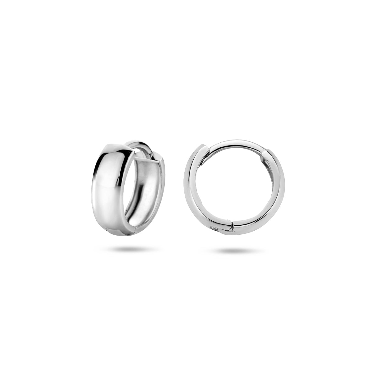 14krt witgouden klapoorringen | 12x3,2mm