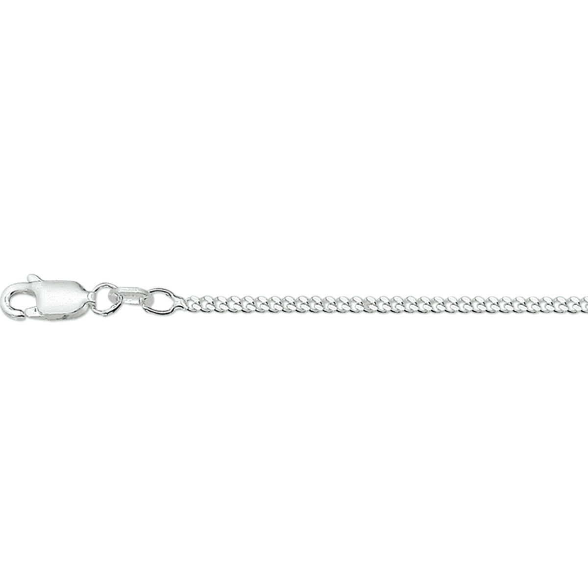Zilveren lengtecollier - gourmette 4-zijdes geslepen 2,1mm